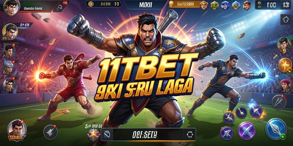Screenshot gameplay 11TBET yang menampilkan aksi seru di arena pertempuran.