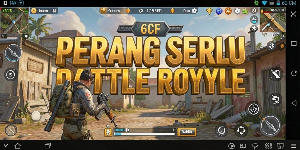 Tampilan dinamis gameplay Battle Royale di 6CF.