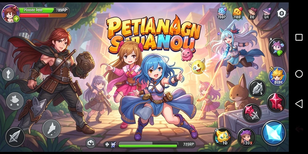 Tampilan gameplay Anime yang mengasyikkan dan interaktif.