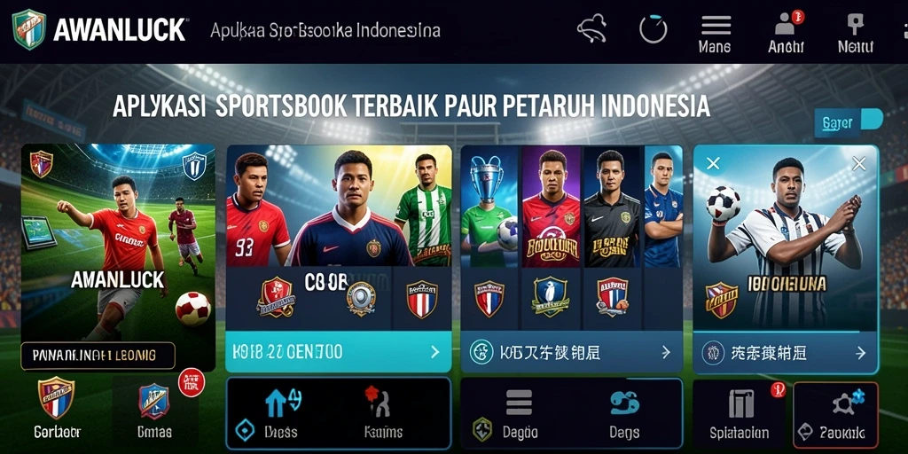 Tampilan antarmuka pengguna AWANLUCK saat bertaruh olahraga.