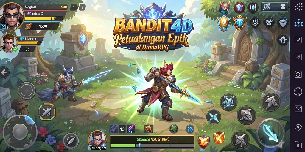Gameplay BANDIT4D yang mendebarkan dengan pertarungan epik.