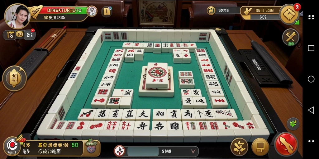 Screenshot utama dari DIREKTURTOTO menampilkan gameplay Mahjong yang mendebarkan.