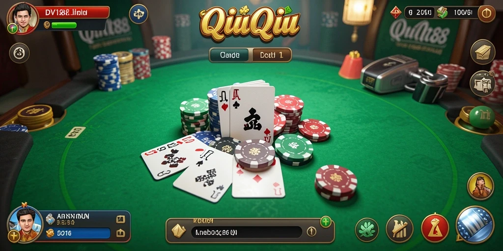 Tampilan gameplay QiuQiu yang seru dan menantang.