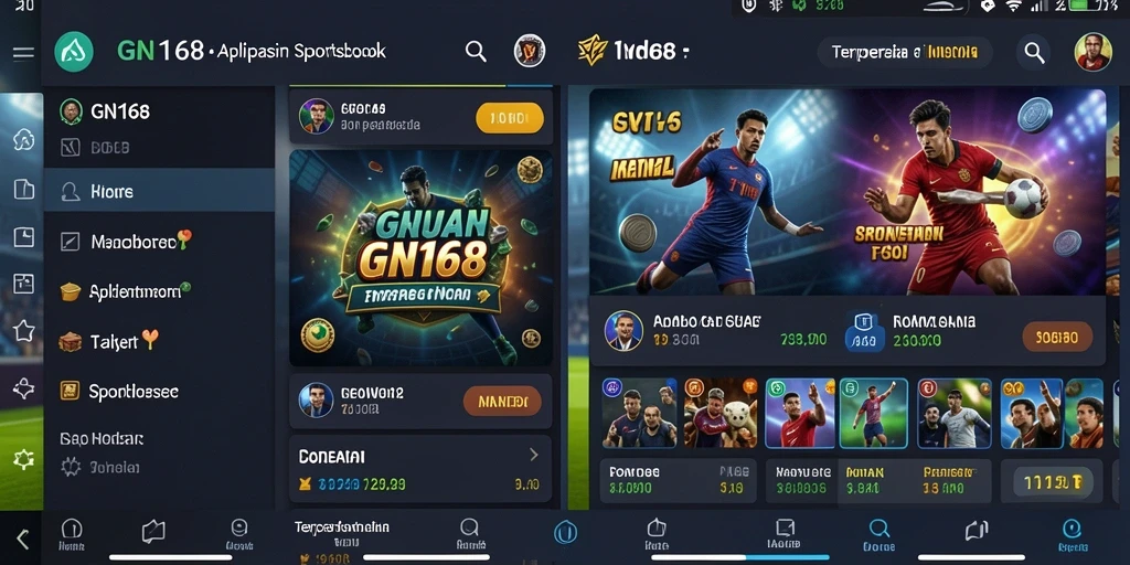 Tampilan gameplay Sportsbook yang menarik dan interaktif di GN168.