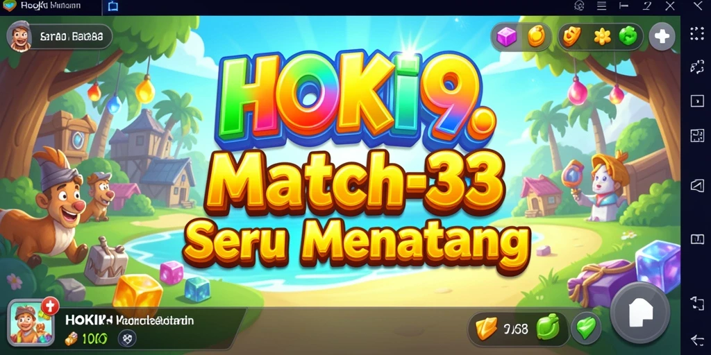 Gameplay seru HOKI9 dengan elemen match-3 yang menantang.