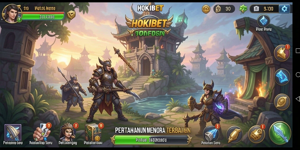 Gameplay seru dan mendebarkan dari HOKIBET di medan perang Tower Defense.
