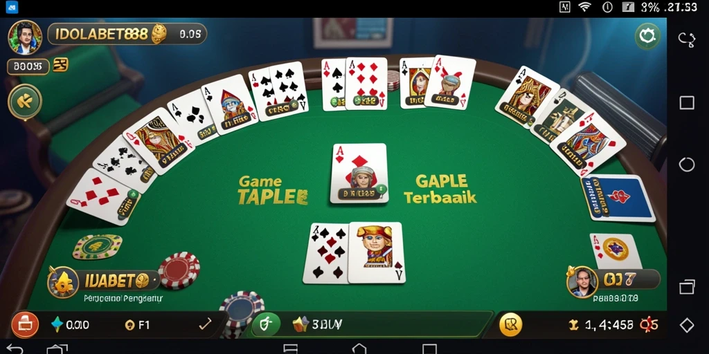 Tampilan gameplay seru IDOLABET88 saat bermain Gaple.