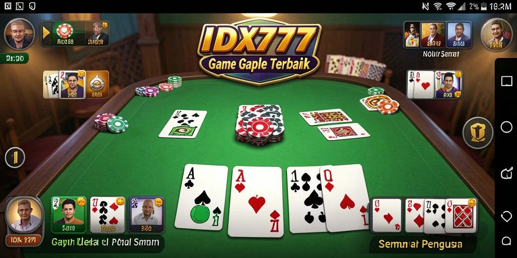 Tampilan gameplay Gaple yang menarik dan interaktif di IDX777.