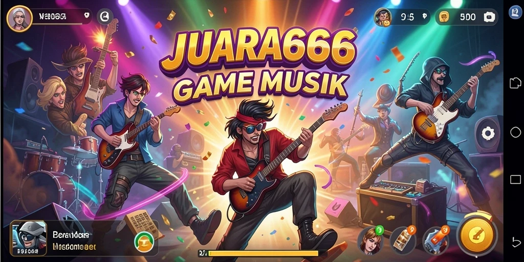 Screenshot JUARA666 menampilkan gameplay seru dengan lagu-lagu menarik.