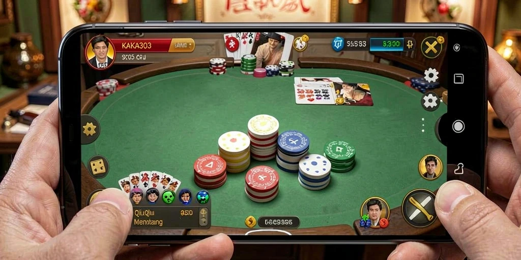 Tampilan gameplay QiuQiu yang menarik dan interaktif.