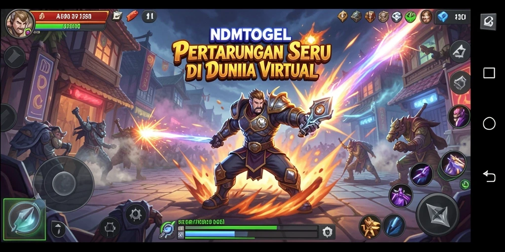 Screenshot gameplay NDMTOGEL menampilkan aksi pertarungan yang mendebarkan.
