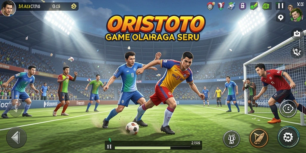 Screenshots gameplay ORISTOTO menampilkan aksi olahraga yang mendebarkan dan grafis menawan.