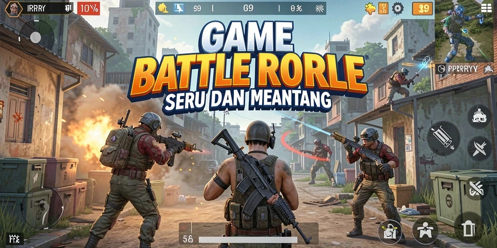 Screenshot gameplay <strong>PPRRYY</strong> menunjukkan aksi seru dalam pertarungan Battle Royale.