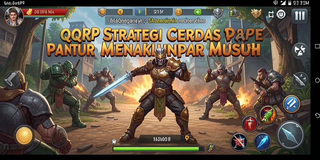 Tampilan gameplay strategi yang menegangkan dan mendebarkan.