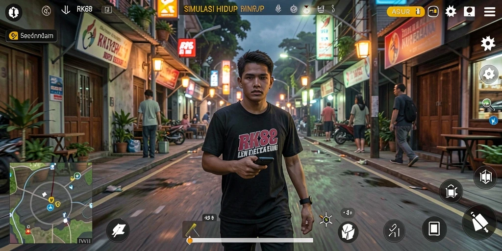 Tampilan gameplay menarik dari RK88 dengan desain grafis yang mengesankan.