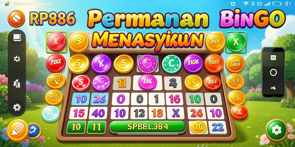 Tampilan gameplay seru di RP886 dengan pemain aktif dan papan Bingo.