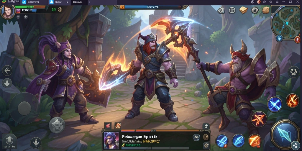 Screenshot utama RSNVIP6 menampilkan aksi pertarungan seru dalam dunia MMORPG.