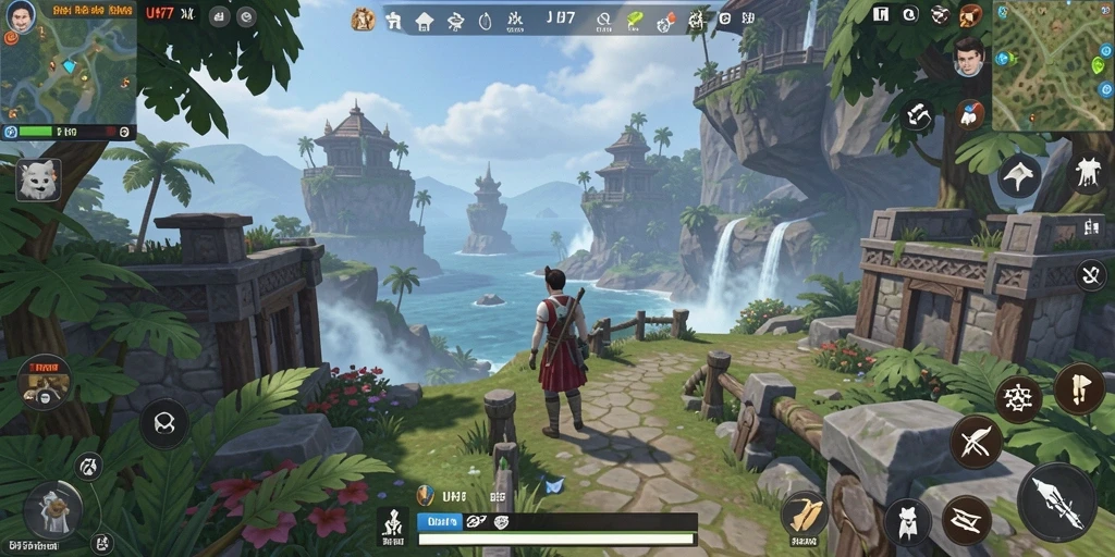 Tampilan gameplay UH77 di dunia Open World yang luas.