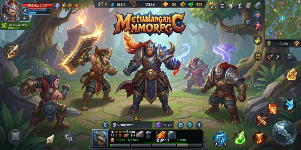 Tampilan gameplay menakjubkan dari WISNU123 di dunia MMORPG.